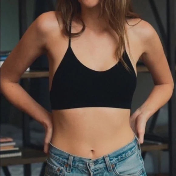 Black Tattoo Mesh Lace Back Racerback Bralette - Picture 2 of 3